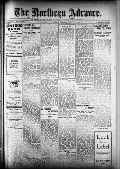 Northern Advance, 12 Aug 1915