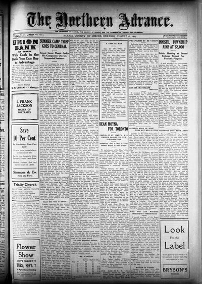 Northern Advance, 26 Aug 1915