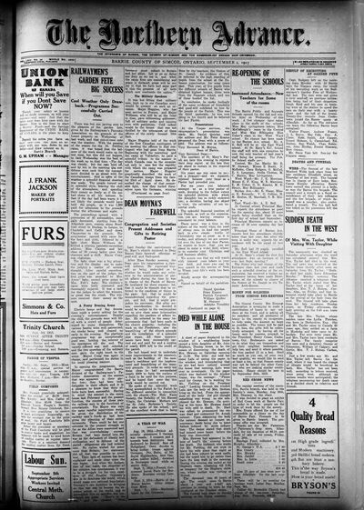 Northern Advance, 2 Sep 1915