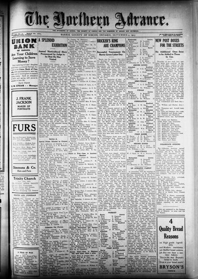 Northern Advance, 9 Sep 1915