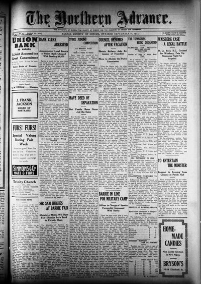 Northern Advance, 16 Sep 1915