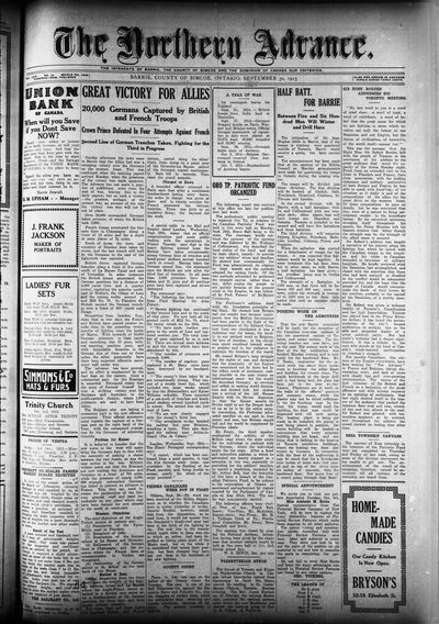 Northern Advance, 30 Sep 1915