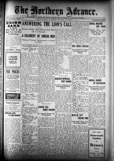 Northern Advance, 21 Oct 1915