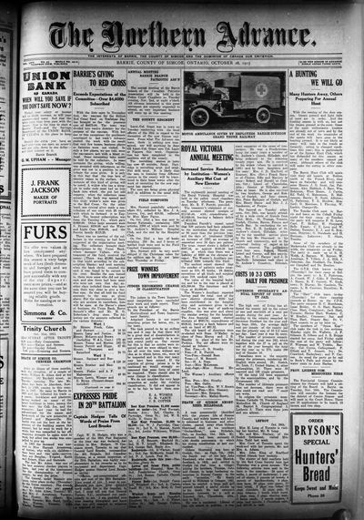 Northern Advance, 28 Oct 1915