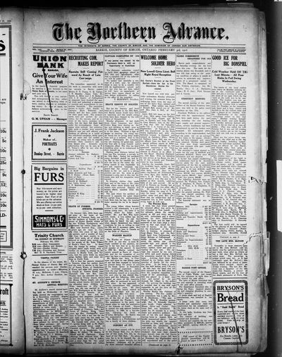 Northern Advance, 3 Feb 1916