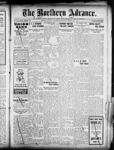 Northern Advance, 30 Mar 1916