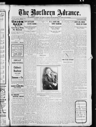 Northern Advance, 27 Apr 1916