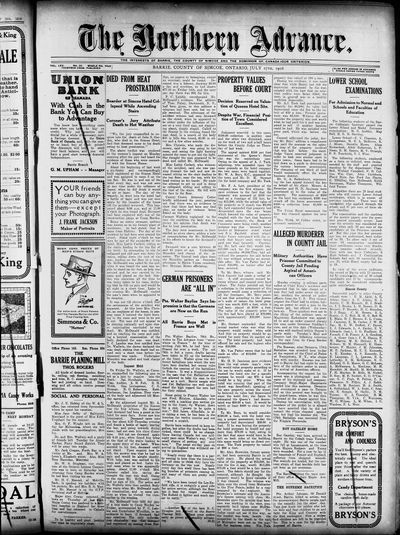 Northern Advance, 27 Jul 1916