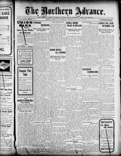 Northern Advance, 17 Aug 1916