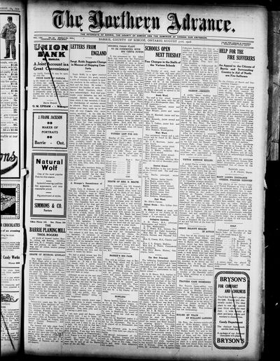 Northern Advance, 31 Aug 1916