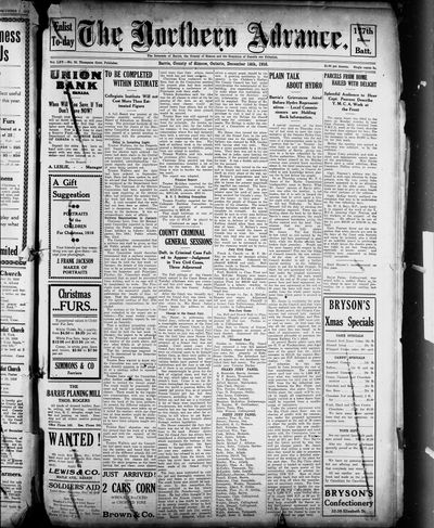 Northern Advance, 14 Dec 1916