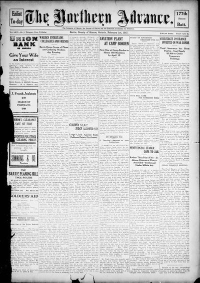 Northern Advance, 1 Feb 1917