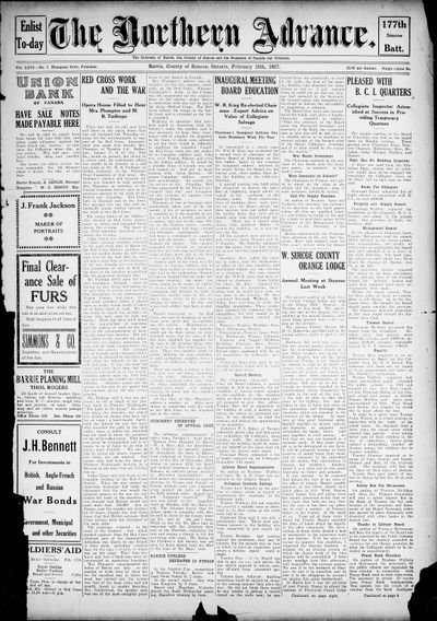 Northern Advance, 15 Feb 1917