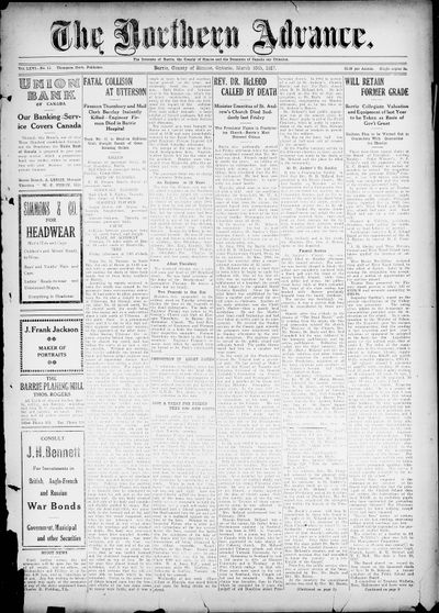 Northern Advance, 15 Mar 1917