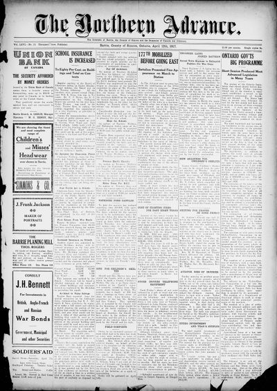 Northern Advance, 12 Apr 1917