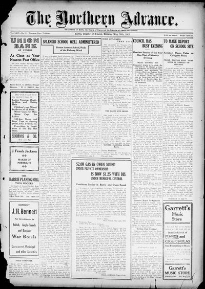 Northern Advance, 10 May 1917