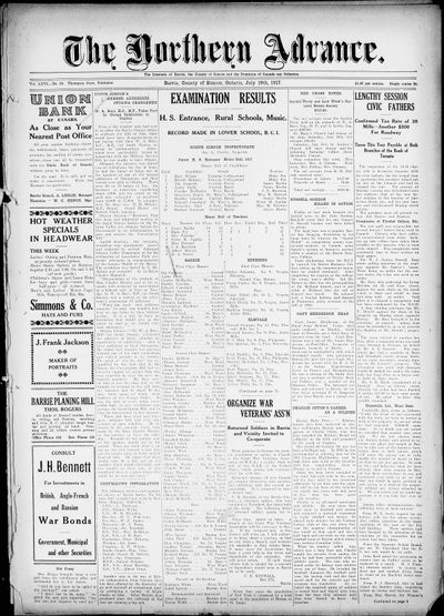 Northern Advance, 19 Jul 1917