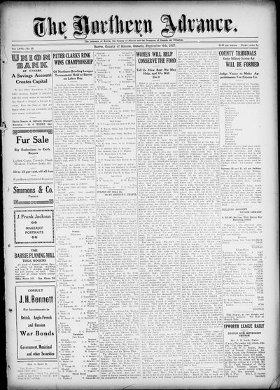 Northern Advance, 6 Sep 1917