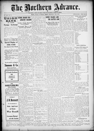 Northern Advance, 13 Sep 1917