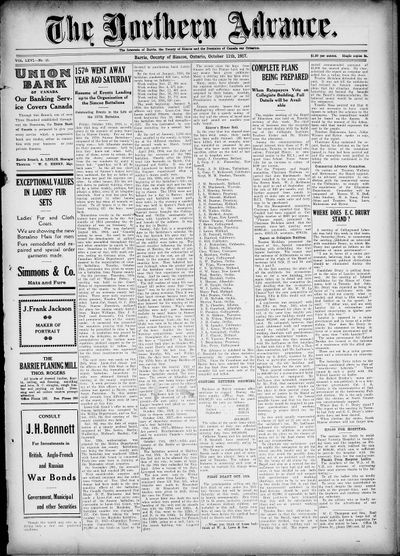 Northern Advance, 11 Oct 1917