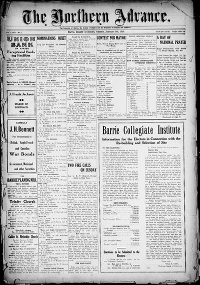 Northern Advance, 3 Jan 1918