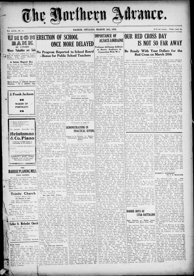 Northern Advance, 14 Mar 1918