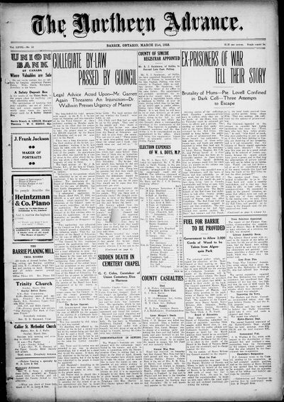 Northern Advance, 21 Mar 1918