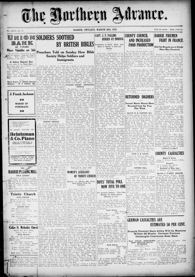 Northern Advance, 28 Mar 1918