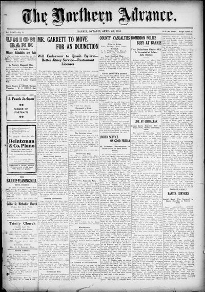 Northern Advance, 4 Apr 1918