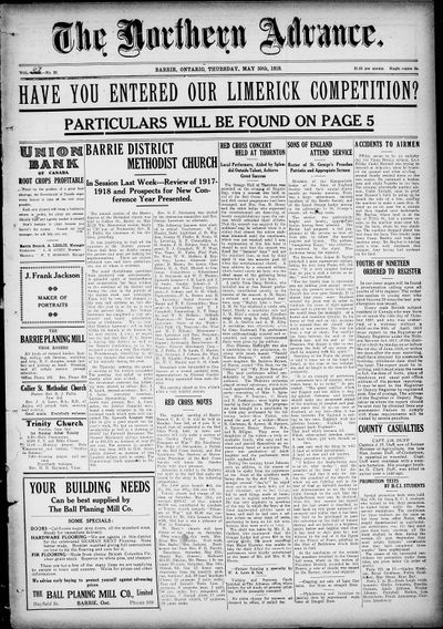 Northern Advance, 30 May 1918