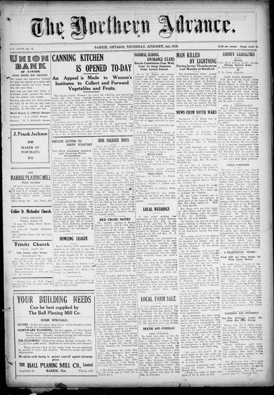 Northern Advance, 1 Aug 1918