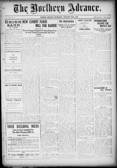 Northern Advance, 15 Aug 1918