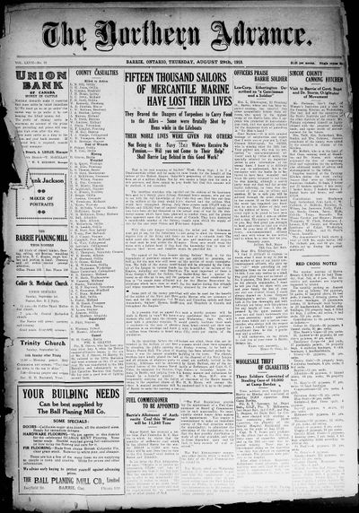 Northern Advance, 29 Aug 1918