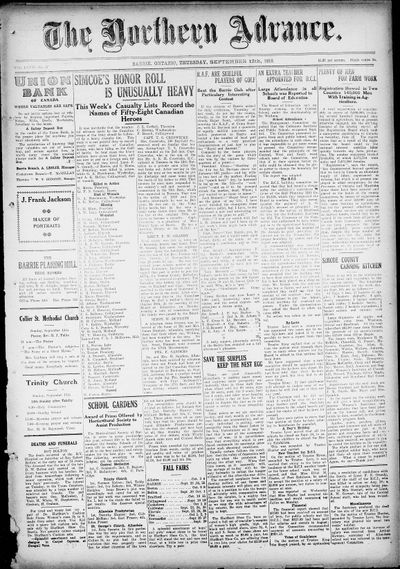 Northern Advance, 12 Sep 1918