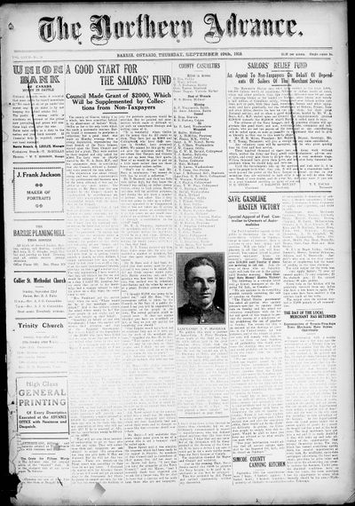 Northern Advance, 19 Sep 1918