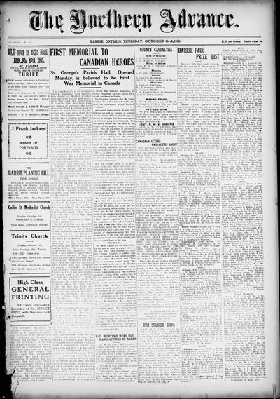 Northern Advance, 3 Oct 1918