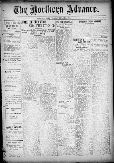 Northern Advance, 12 Dec 1918