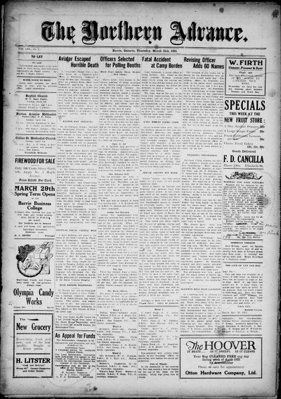 Northern Advance, 31 Mar 1921