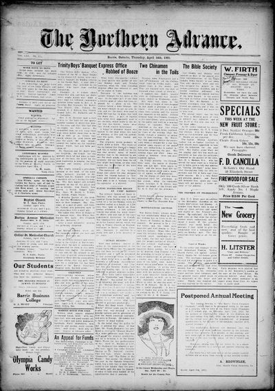 Northern Advance, 14 Apr 1921