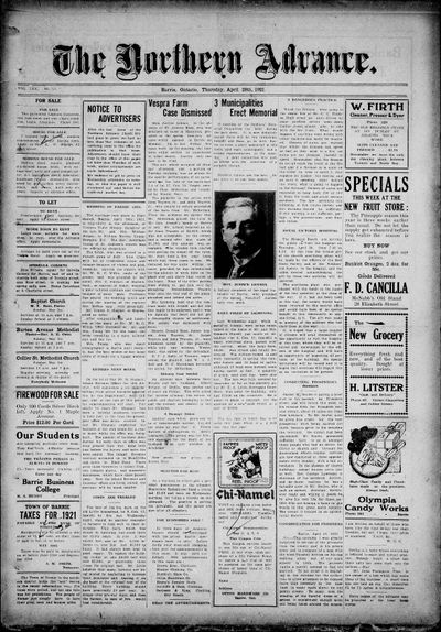 Northern Advance, 28 Apr 1921