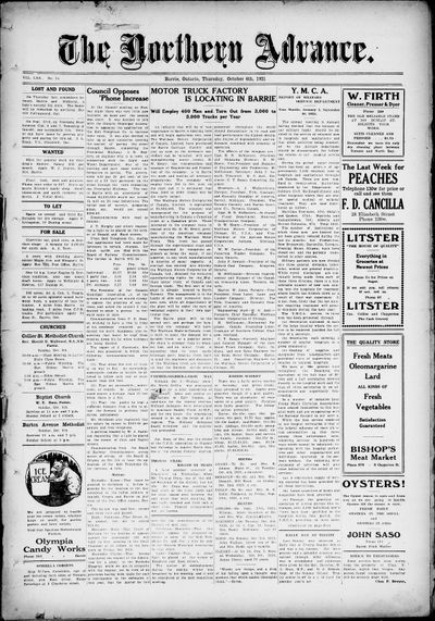 Northern Advance, 6 Oct 1921