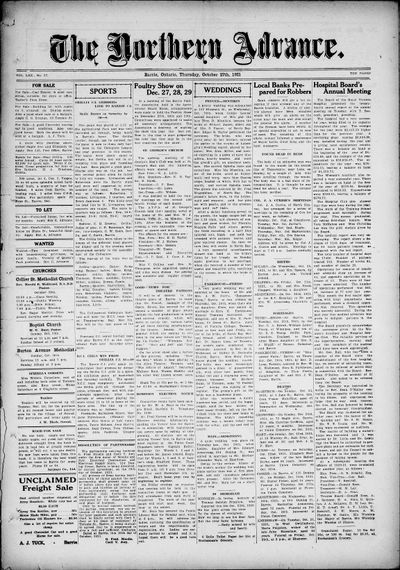 Northern Advance, 27 Oct 1921