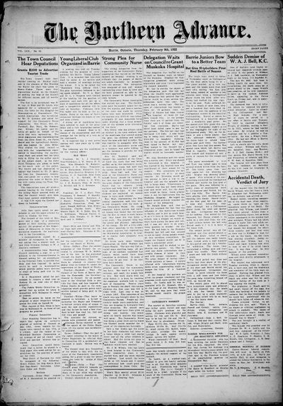 Northern Advance, 9 Feb 1922