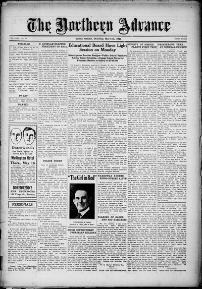 Northern Advance, 11 May 1922