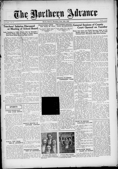 Northern Advance, 15 Jun 1922