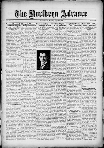 Northern Advance, 13 Jul 1922