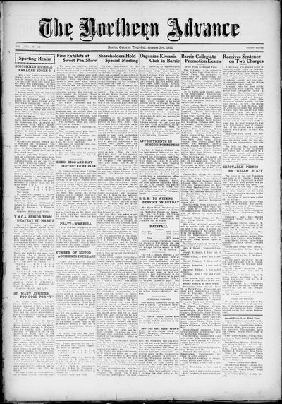 Northern Advance, 3 Aug 1922