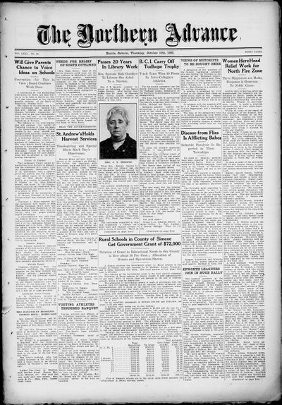 Northern Advance, 12 Oct 1922