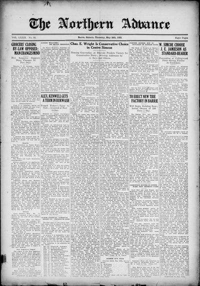 Northern Advance, 24 May 1923