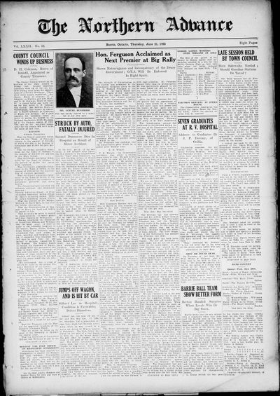 Northern Advance, 21 Jun 1923